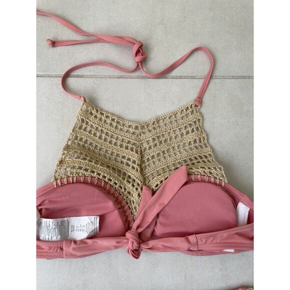 Bikini Lab Swim Bikini Halter Crochet Swimwear - Picture 7 of 10